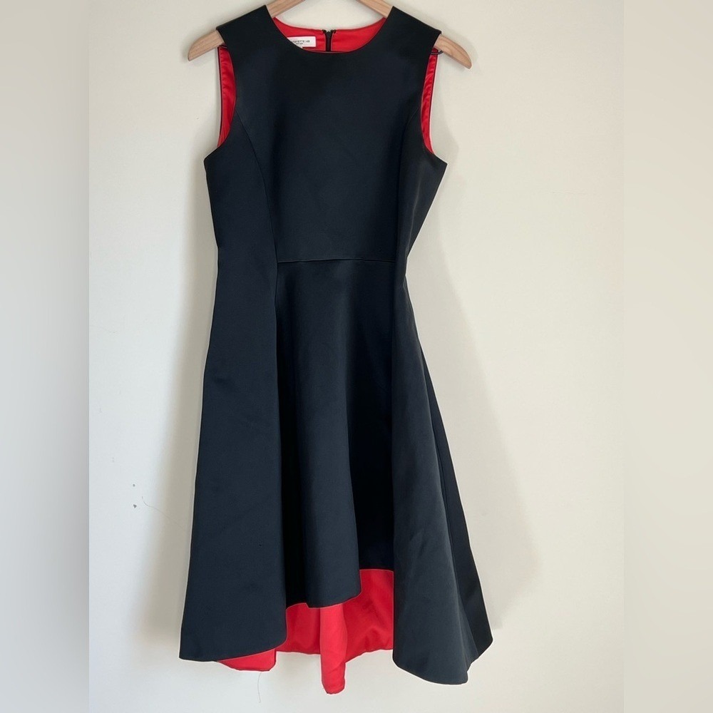 Lafayette 148 New York Sleeveless Fit-&-Flare Dress $1698 Size 6 red black